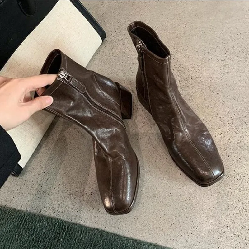 Ethnic And Fashion - New Women's Shoes Designer Heel Ankle