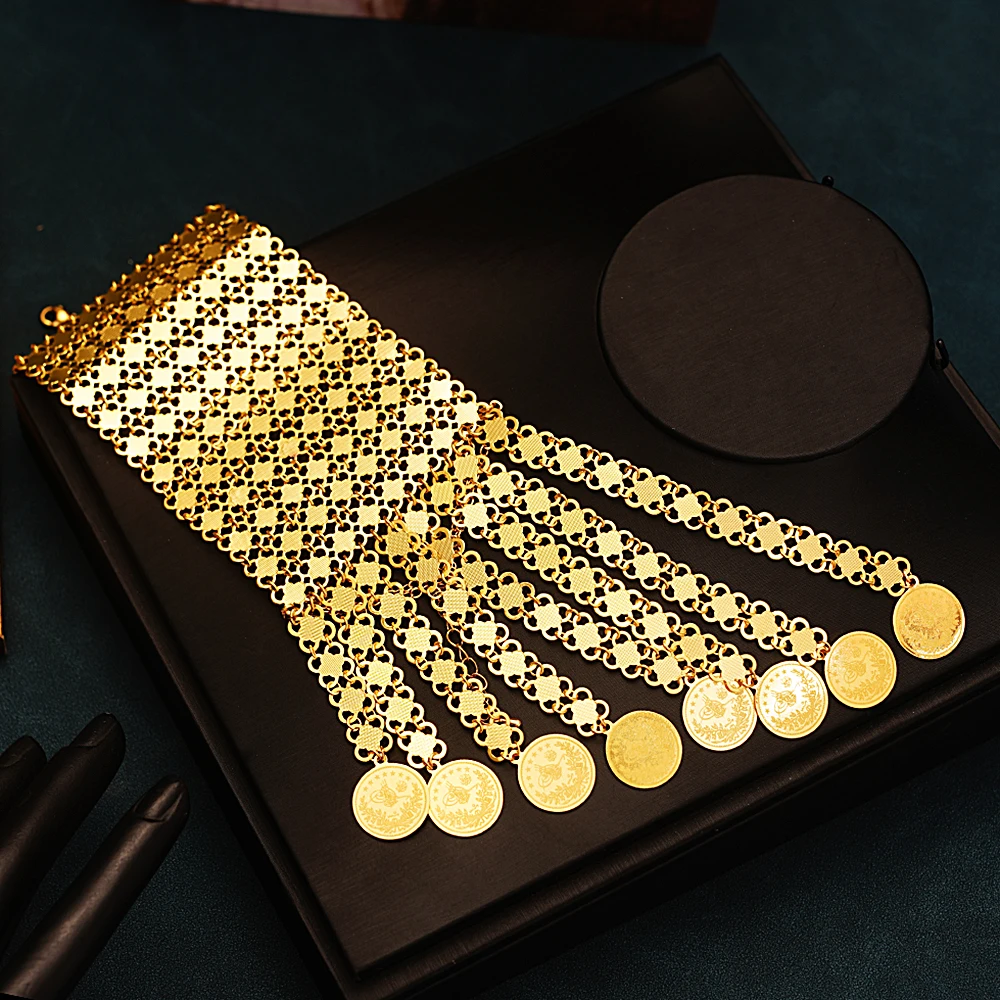 New Coin Tassles Gold Plated J - Ethnic Luxe Fashion ulasan dan harga