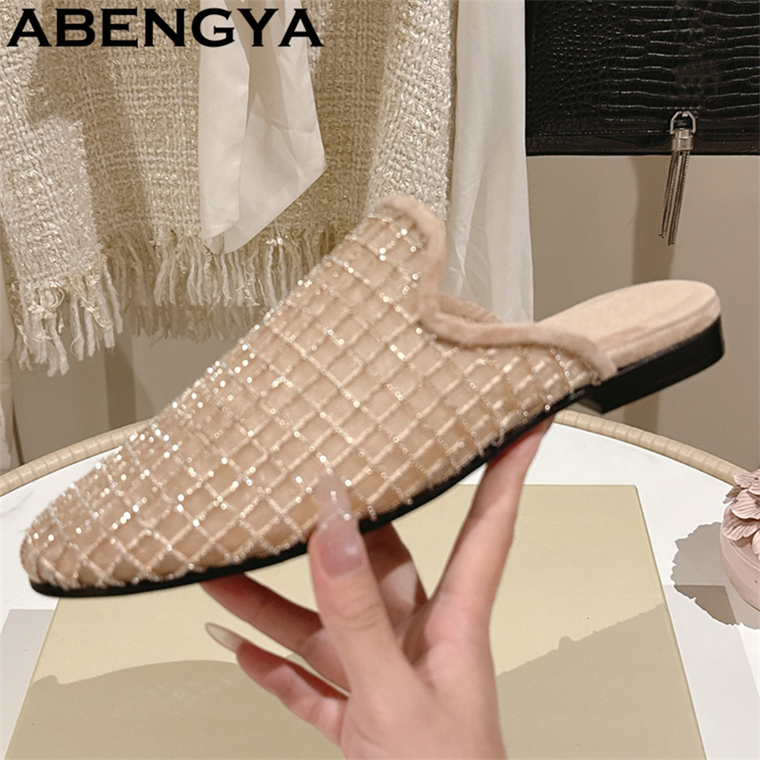 Shiny Lace Mesh Round Toe Flat - Ethnic And Fashion ulasan dan harga