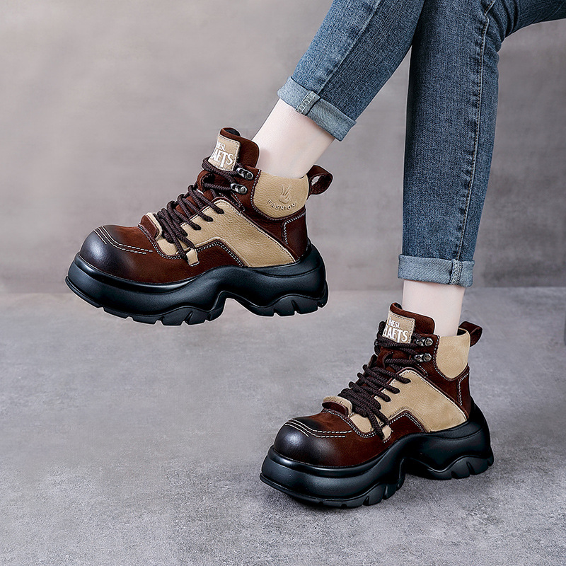 6cm Genuine Leather Wedge Fash - Ethnic And Fashion ulasan dan harga