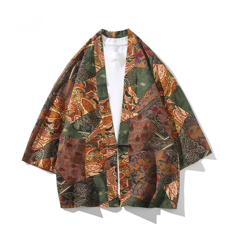 Ethnic Style Print Yukata Men  - Ethnic And Fashion ulasan dan harga