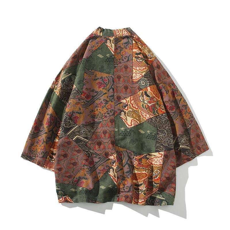 Ethnic Style Print Yukata Men  - Ethnic And Fashion ulasan dan harga